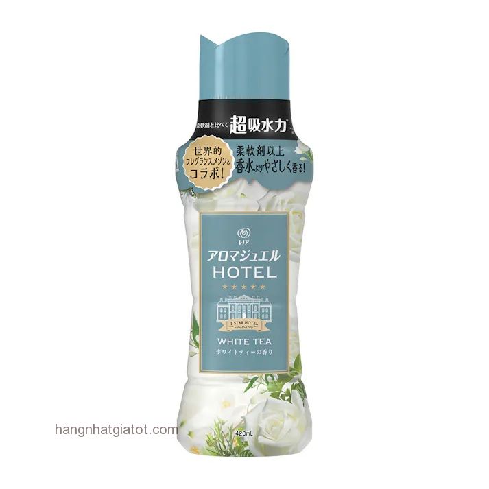 Viên xả vải Lenor Hương hoa trà trắng 420ml - Nhật Bản